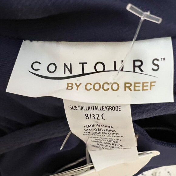 Coco Reef Navy Underwire Shapemaker Ruched Swimsuit NWT Size 8 - Picture 8 of 13